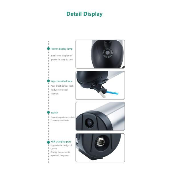 Deep Cycle Water Bottle Series Redar 36V 10AH 18650 Lithium Electric Bike Battery With PC+ABS Case For Electric Scooter