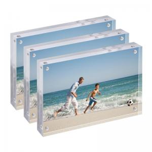 China Double Side Table Top Photo Frame 10x15x2cm Acrylic Magnetic Photo Frame wholesale