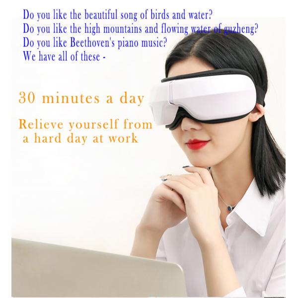 Heat 2022 Upgraded Rechargeable Smart Eye Massager With 3 Modes For Relax And Reduce Eye Strain Dry Eye