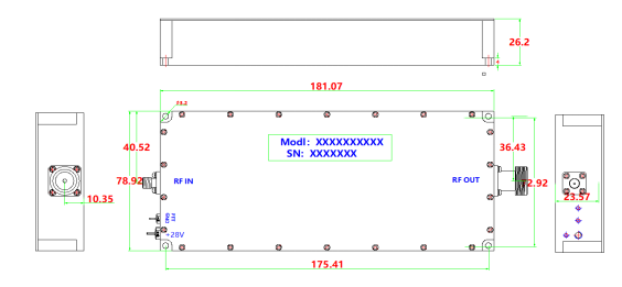 ODM Power Amplifier RF Communication Module Anti Drone NXPA25 520MHz