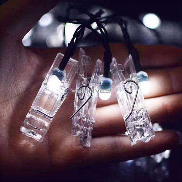 4.8M 20 LED Decorative LED String Lights Photo Card Clip 8 Models Flash Dimmable