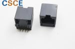 Round Pin PBT RJ45 Single Port 8 Pin 8 Contact Unshielded Tab Up Latch W/O PEG
