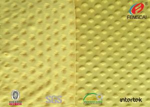 China Embossed 100% Polyester Soft Velboa / Minky Dot Minky Plush Fabric wholesale