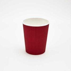 China Disposable Hot Coffee Take Away Cup 12oz Ripple Wall Paper on sale