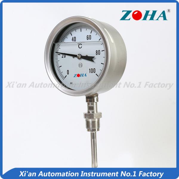 Quality SS Dial Temperature Gauge , Shock Proof Bimetallic Expansion Thermometer for sale