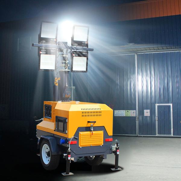 Mobile Light Tower Generator Diesel Light Tower Lamp 4×500W LED Industrial Light Tower