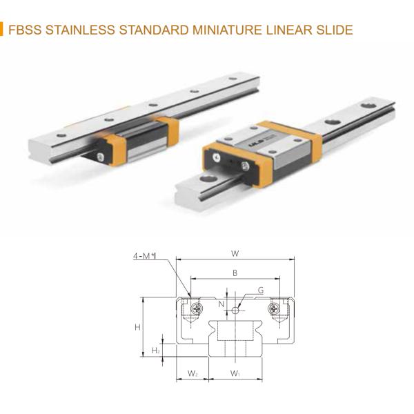 ULS Stainless Steel Miniature Linear Guide Rail FBSS 09nn 9mm