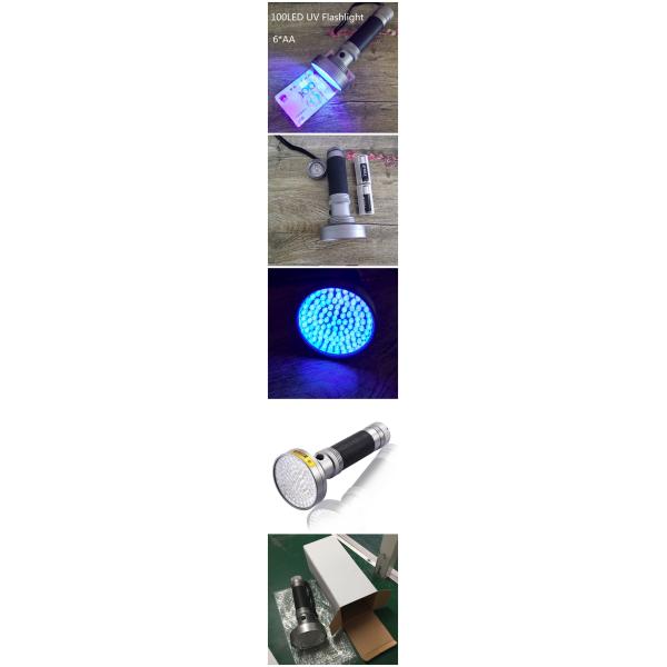 Best 100LED 395NM UV Flashlight 6*AA - Pet Detective LED Ultraviolet Blacklight Reveals Hidden Dog And Cat Urine Stains