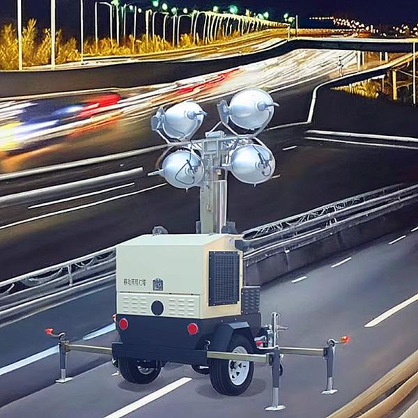 Mobile Light Tower Generator Diesel Light Tower Lamp 4×500W LED Industrial Light Tower