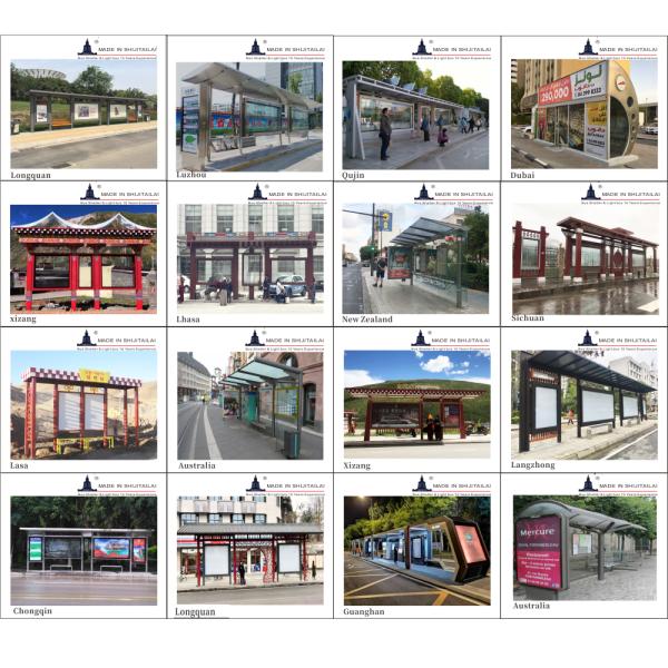 Stainless Steel Forecast H3050MM LCD Smart Bus Shelter