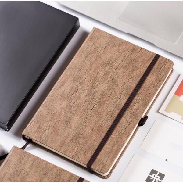 Factory Wholesale Price A5 Size 8''x5'' Eco-Friendly Natural Cork Notebook with Pen Loop & Page