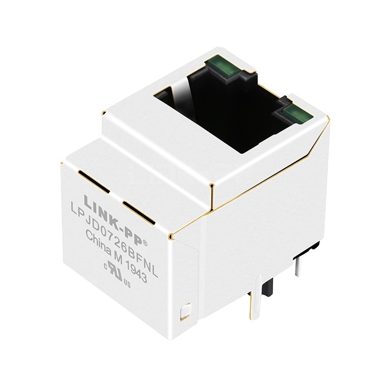 China Halo HFJV1-1G11-L11RL Compatible LINK-PP LPJD0726BFNL 1000 Base-T Vertical Gigabit RJ45 MagJack Connector Green/Green Leds wholesale