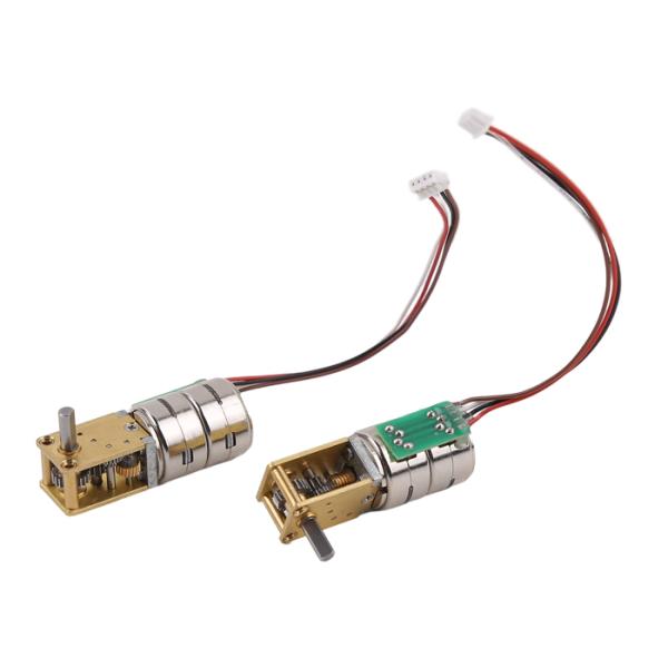 High Torque Multiple Gear Ratio Double Stacked 15mm Stepper Motor With Worm Gearbox
