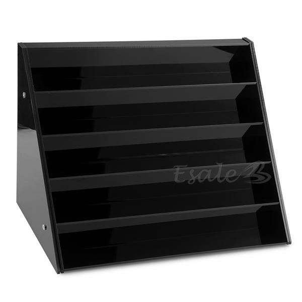 Acrylic 5-Tier Ink Nail Polish Display Stand Rack Organizer Holder Black