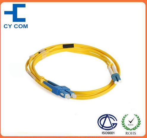 Ф3.0mm, Ф2.0mm, Ф0.9mm 1, 2, 3 meter or customized SC - LC - DX SM MM OM3 Fiber Optic Patch Cord