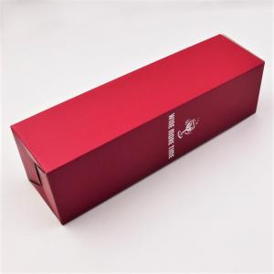 China Eco Friendly Wine Bottle Gift Box Foldable Red Luxury Paper Board wholesale