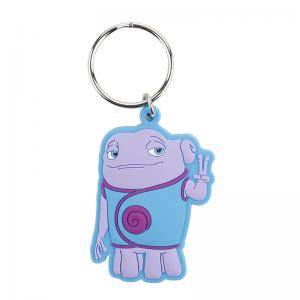 China Custom Logo Promotional Gifts Front Single-side 3D Soft Touch PVC Non-Toxic Rubber Keychain wholesale