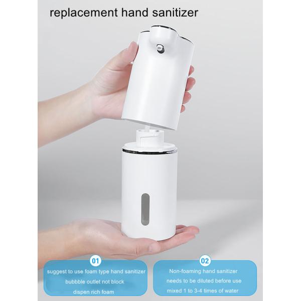 ABS White Automatic Soap Dispenser 300ML Adjustable Liquid Volume