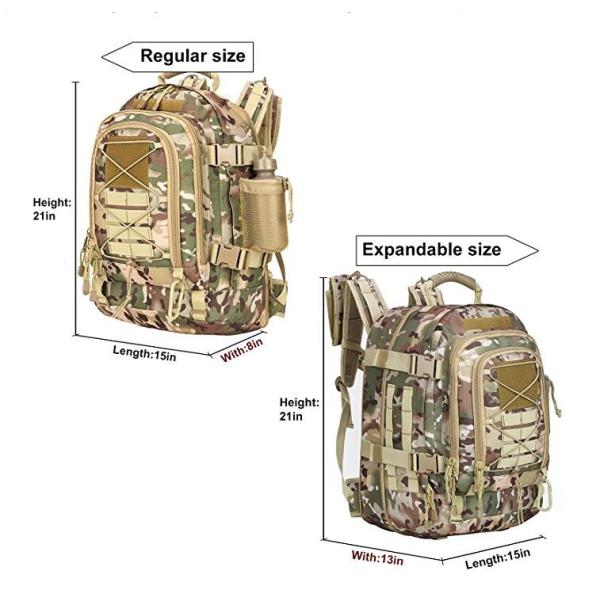 Military Tactical Assault Backpack 3-Day Expandable Backpack Extreme Water Resistant Molle Rucksack For The Outdoors