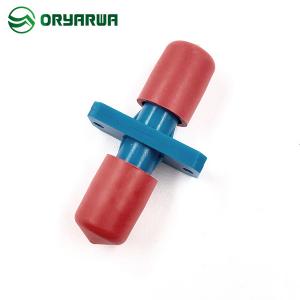 China ODM Plastic Housing ST Fiber Optic Coupler Types Simplex Red Dust Cap on sale