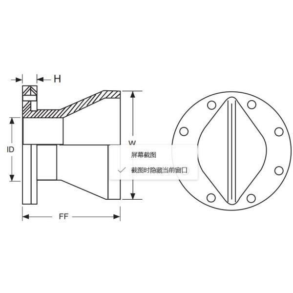 Viton Duckbill Check Valve Flange Ends Type For Waste Water And Pipeline System