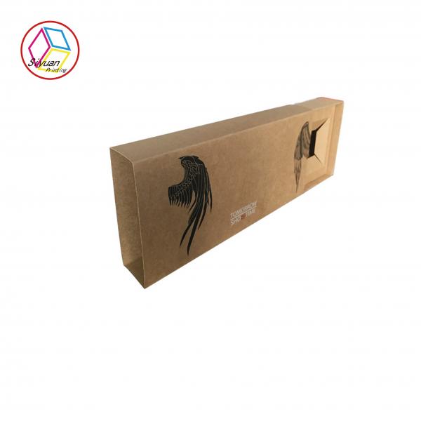Quality Rigid Gift Boxes With Window Brown Color Environmental Protection for sale