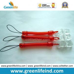 China Plastic Safe Retractable Short Red Phone Strap W/Alligator Clip wholesale
