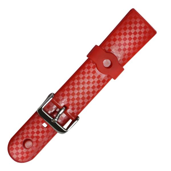 Checkerboard Style Silicone Rubber Wristband Multi Color watch band 24mm