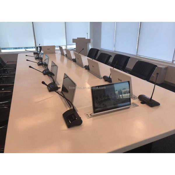 Conference Table Pop up LCD Monitor Lift BNT 17 3 Retractable Touch Screen