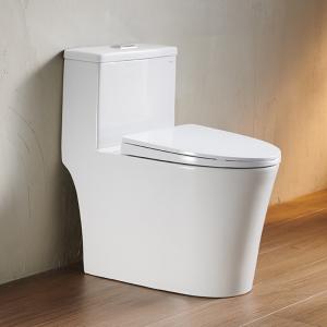 China One Piece Bathroom Ceramic Toilet 4.2 / 6L Dual Siphon Flushing Floor Mounted wholesale