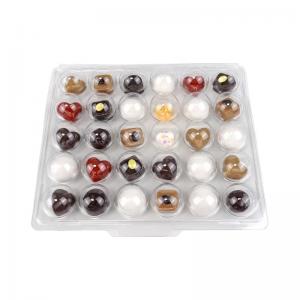 China Custom 4 8 15 30 Holes Truffle Chocolate Clear Plastic Box wholesale