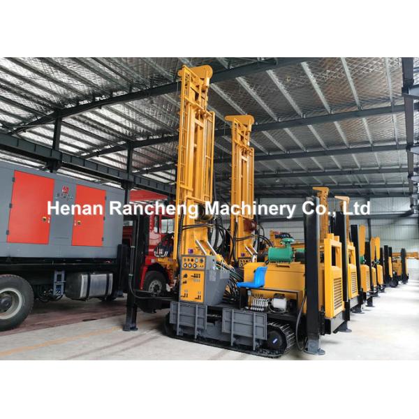 Crawler Mounted Water Well Drilling Rig Equipment 680m Bore Depth 153KW Engine