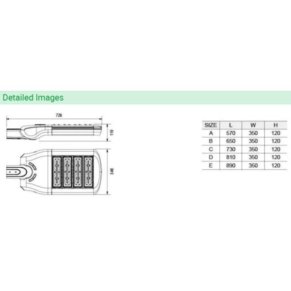 SMD2835 Urban LED Lighting , Motion Activated Street Lights Smart 200w CE Rohs Approved