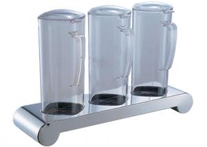 China 3-Holder Stainless Steel Stand for Square PC Juice Bottle, Restaurant Buffet Supplies wholesale