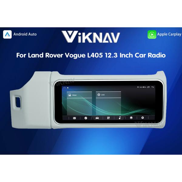 Viknav 12.3 Inch Touch Screen Car Radio For Land Rover Range Rover Vogue L405 2013-2017 Multimedia Player GPS Navigation Head Unit (Ivory)