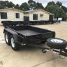 High Side 10x6 Flatbed Tandem Box Trailer With Full Checker Plate for sale