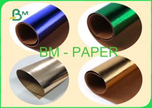 China 0.55mm Washable Kraft Paper Gold / Rose Gold / Green / Blue For Shiny Bags wholesale