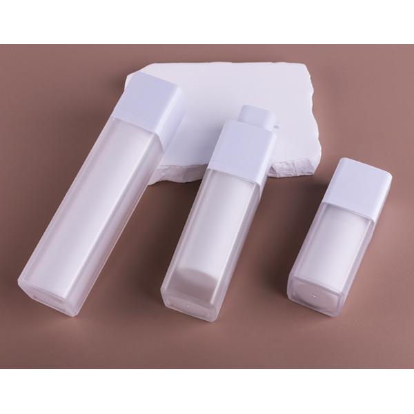 Transparent AS 50ml Cosmetic Airless Bottle 161mm Height Rectangular