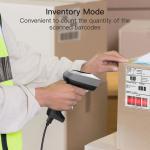 CCD Handheld Wireless Bluetooth Barcode Reader With Smart Base Holder