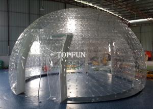 China Clear PVC Double Layers Inflatable Bubble Tent 8m Diameter Exhibition wholesale