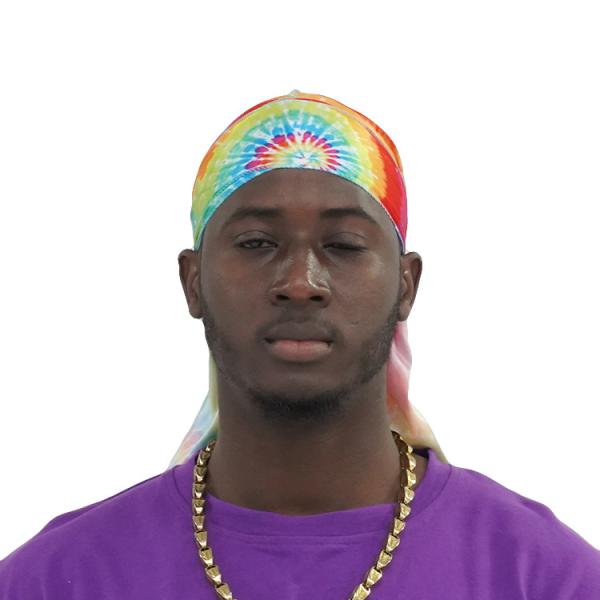 Satin Men Stretchy Cap Hip Hop Design Durag