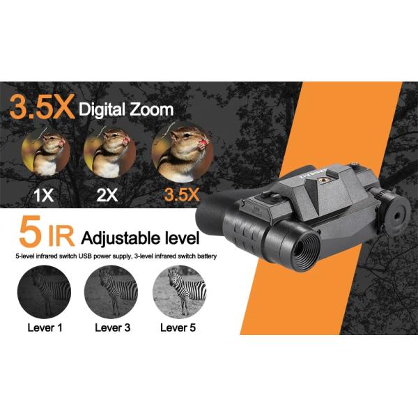 NVG-G1 3.5X Optical Head Mounted Night Vision Binoculars Digital IR 940nm Helmet Night Vision Goggles for Hunting
