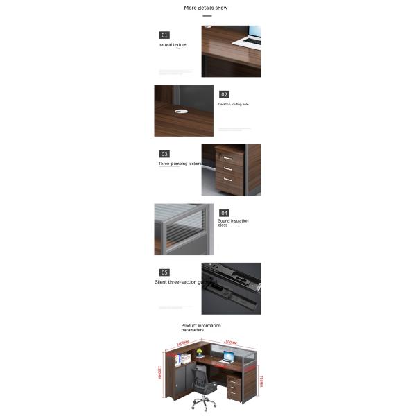 ISO9001/ISO14001 Certified Staff Office Desk and Chair Combination for 2 or 4 People