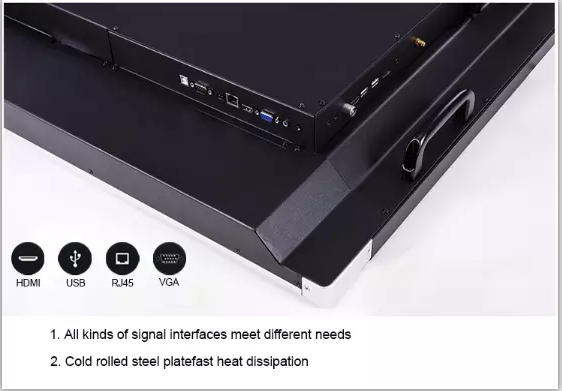 4mm Tempered Glass LCD Digital Signage Display , Free Standing Lcd Display 75''