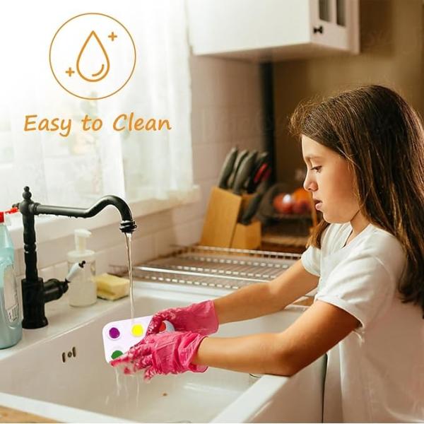 Rectangular White Plastic Paint Pallets With Hanging Hole For Kids Student Artist