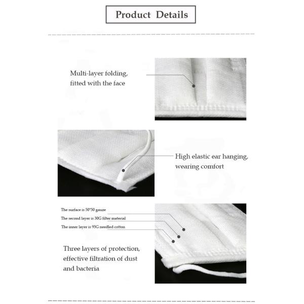 Anti Foaming Disposable Face Mask White Color Weight 2.9 - 3,2g PP Material