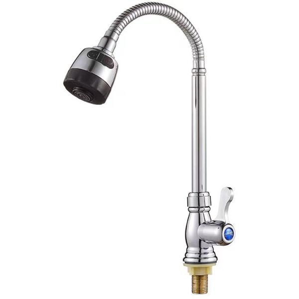 Slender Columnar Shape Kitchen Sink Taps For Various Kitchen Decoration Styles