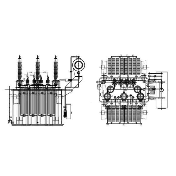 ONAN Cooling Oil Immersed Power Transformer 63MVA Capacity 110kV