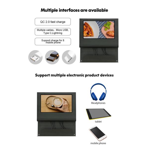 15.6'' Wall Mounted Android Advertising LCD Display video player With Phone Charging dock