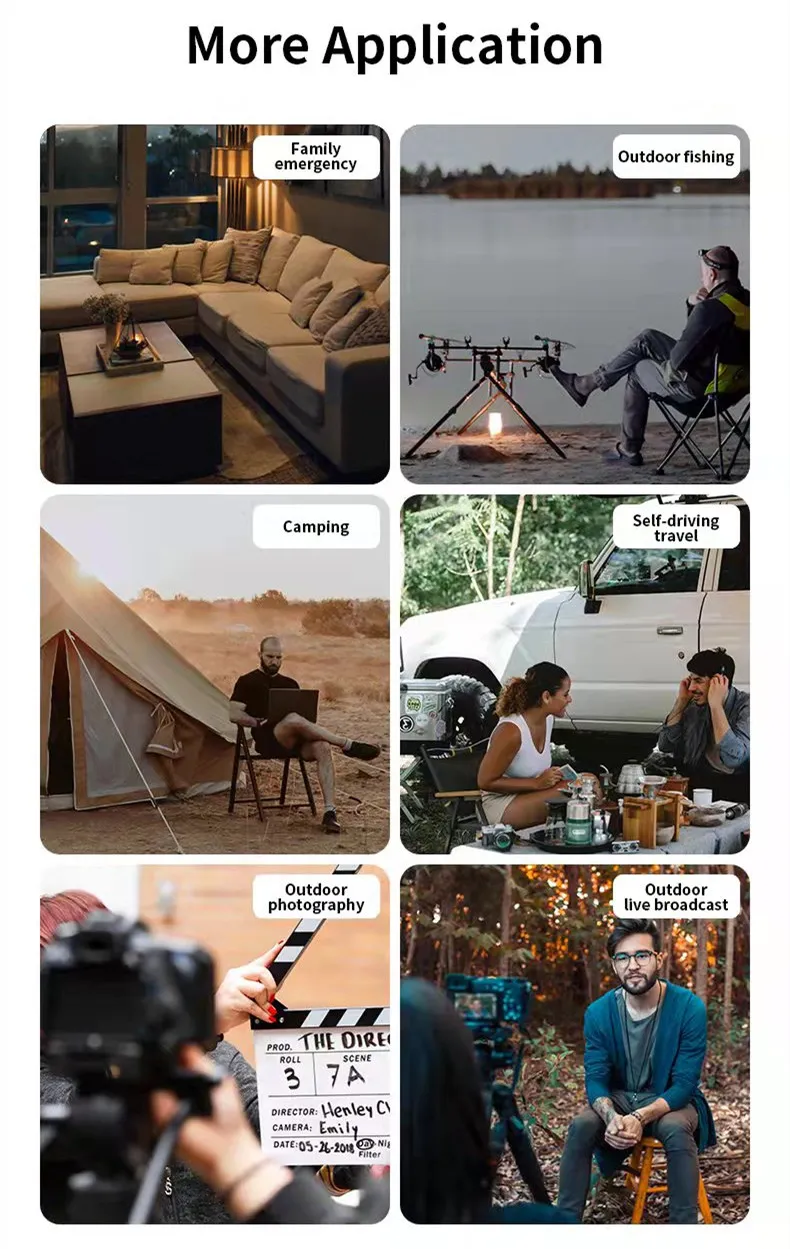 Lifepo4 Travel Lithium Portable Power Station Pure Sine Wave MPPT 220v Batterie Kraftwerk